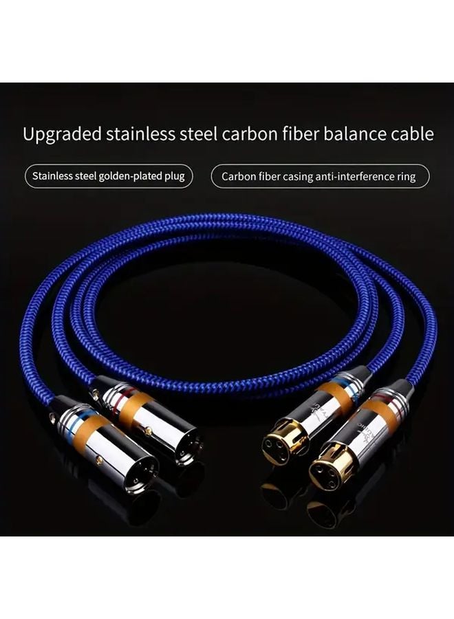 YYTCG HiFi XLR Audio Cables Pair 1 5m Male to Female 6N OCC for CD Player Amplifier - Image 4